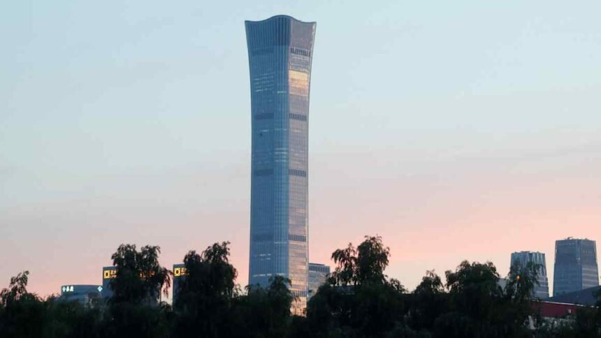 Small plane crashes into Beijing’s tallest building